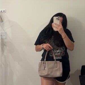 Coach Pink and Brown Handbag